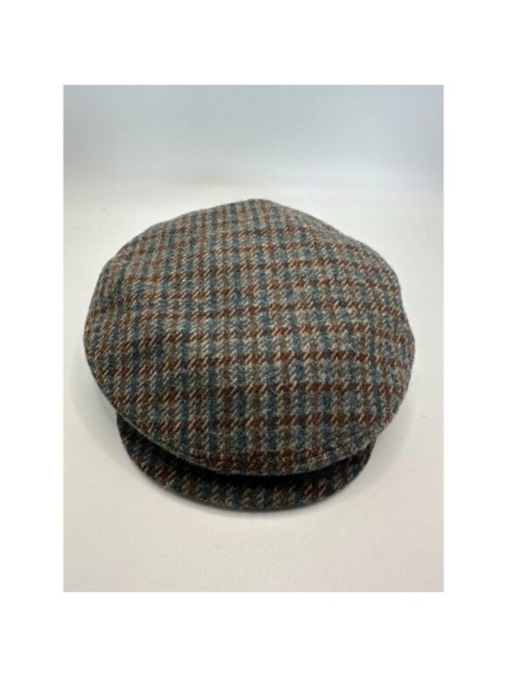 Vintage McFarlane Dunoon Wool Newsboy Cabbie Flat Driving Plaid Tartan Cap Hat